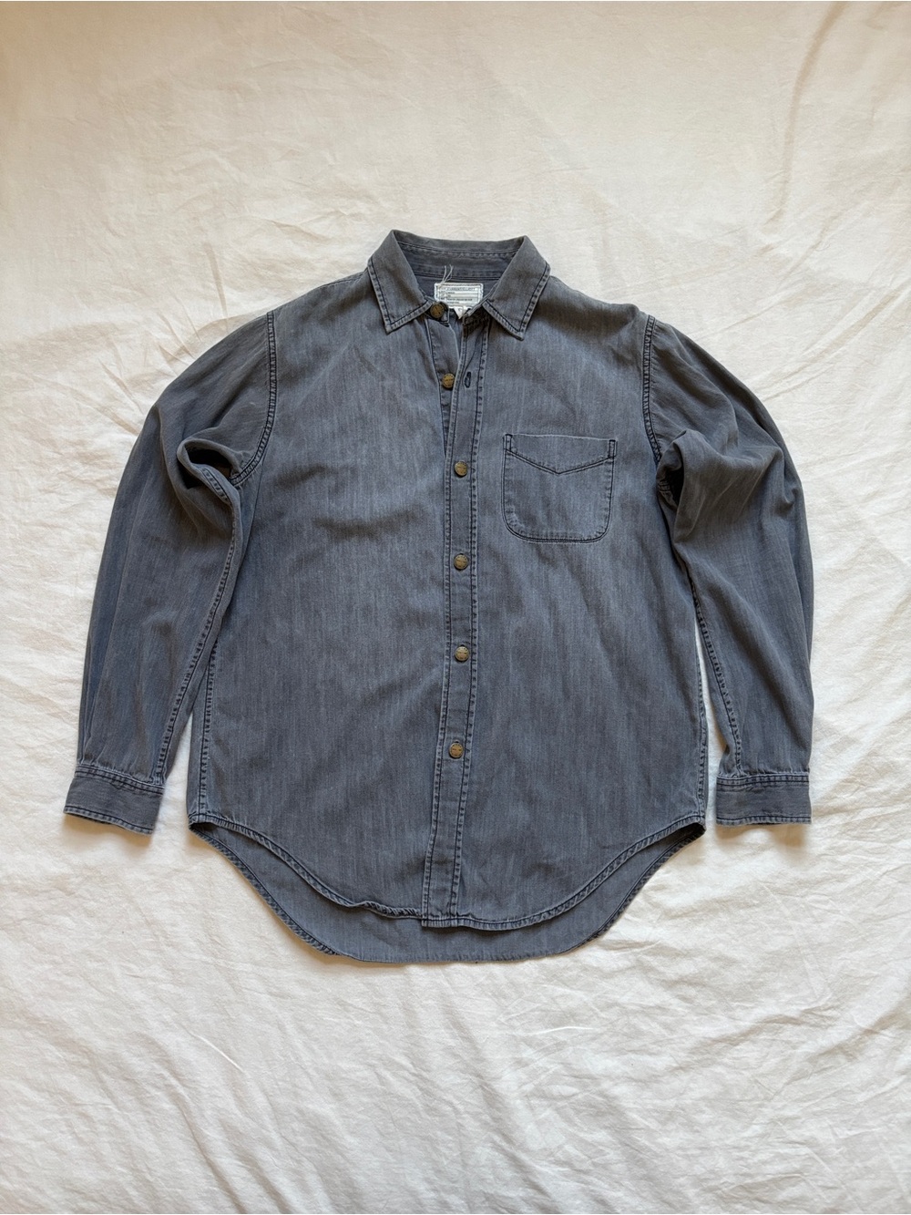Current/Elliott The Prep School Shirt Gray Size M